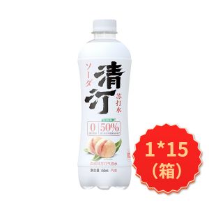* 清汀白桃味苏打气泡水450ml