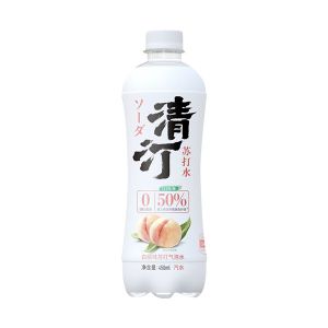 * 清汀白桃味苏打气泡水450ml