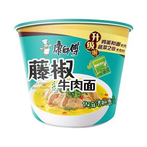* 康师傅藤椒牛肉面107g