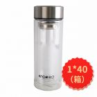 * 金口双层泡茶玻璃杯